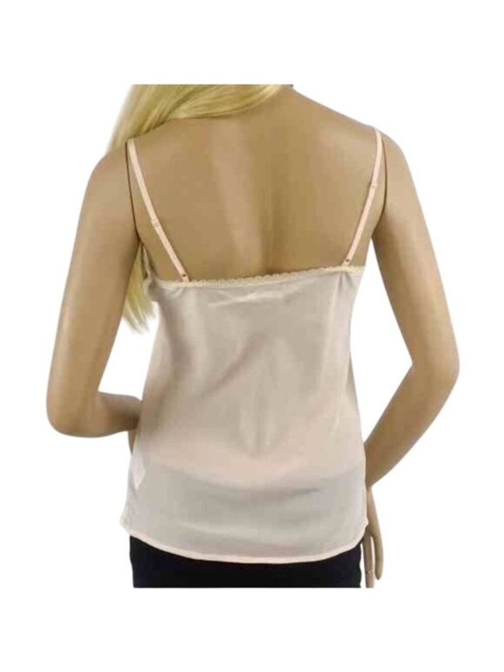 Urban Outfitters Pale Pink Silk Lace Trim Camisole Top | Mid 2010s Romantic Boho - Picture 7 of 16
